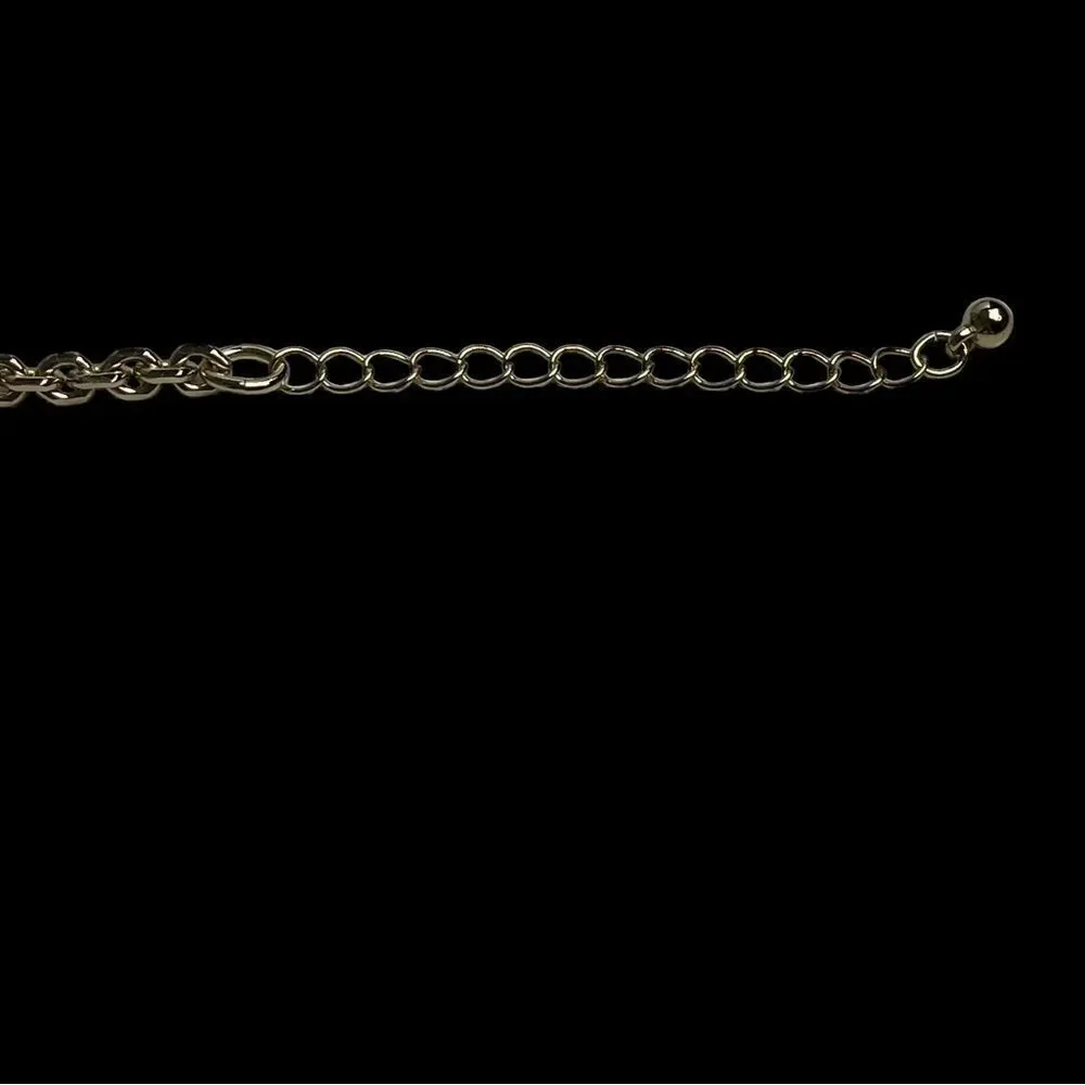 The Limited ORANGE and BLUE Flower Necklace with Gold Chain